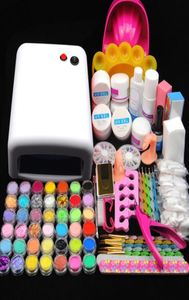Pro 36W UV-lamp voor nagels UV-gel manicurekit Acryl Nail Art Mold Display Glitterstofstofbestand Valse tips Manicure Decor Kits7324218