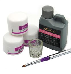 Pro acrylic ongle poudre liquide 120 ml pinceaux deppen Dish acryl poeder nail art set concept acrilico manucure kit 1536180780