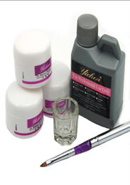 Pro acrílico polvo para uñas líquido 120ML cepillos Deppen Dish Acryl Poeder Nail Art Set diseño Acrilico Kit de manicura 1536243092