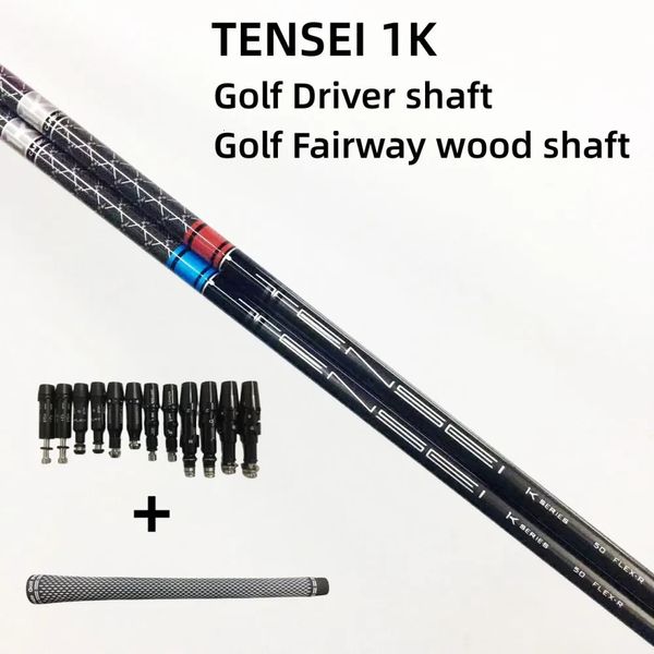 Arbre de pilote de Golf Pro bleu/rouge 1K, manche en bois 50 SR / R / S Flex en Graphite, manchon et poignée d'assemblage gratuits 240314