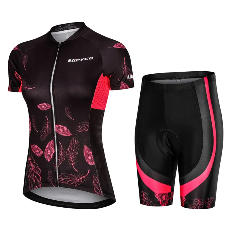 Set à cyclisme professionnel pour les femmes, les vêtements de vélo pour VTT, les vêtements de vélo de course féminins, l'usure du cycle de filles, le bavoir, pantalon, pad