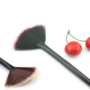 Pro fan vorm make-up borstel poeder mengen markeerstift contour borstel make-up tool gezicht fundering poeder borstel