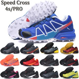 Pro Original Speed ​​Cross 4 Outdoor Heren Running Shoes SpeedCross Runner IV Navy Blue Green Pink Trainers Men Sports sneakers Chaussures Zapatos Jogging