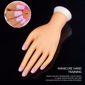 Practice Arte de uñas Hand Soft Training Model Model de Silicona Flexible Silicona Prothetic Personal Salon Manicure Tools Beauty