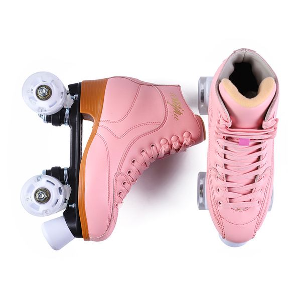 Skate de rouleaux de quad Pro, patins à 2 lignes, bottes de patinage unisexe, quad-patine, patines adultes, engrenages sportifs, taille 30-49, qualité