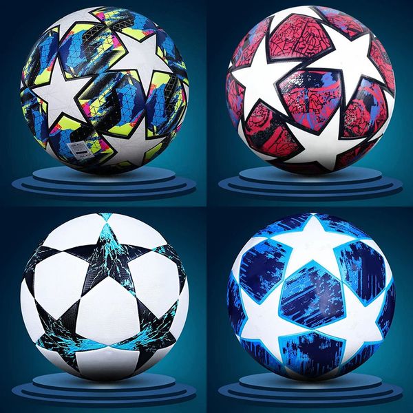 Pro Soccer Ball Oficial Size 5 Tres capas Desgaste Rsistant Durable Sufre PU cuero sin costura Match Group Group Game Juego 231221