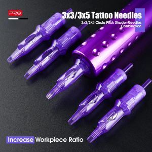 PRO TATOO CARTRIDE AIGINE 0,35 mm 3rl 3 * 3/3 * 4/3 * 5/3 * 6 RL Maquillage de sécurité stérilisée Disposable Permanent 20pcs / Lot