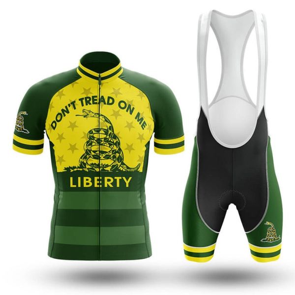 Conjuntos de Jersey de Ciclismo de equipo profesional, Ropa transpirable de manga corta con bandera de Gadsden para verano, trajes de Ciclismo de montaña, 2024