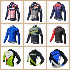 Pro Team Merida Fietsen Lange Mouw Jersey Mens MTB Bike Shirt Herfst Ademend Sneldrogend Racing Tops Road Fiets Kleding Outdoor Sportswear Y21042122