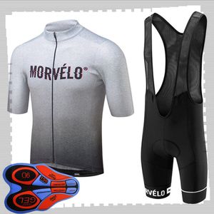 Pro Team Morvelo Fietsen Korte Mouwen Jersey (BIB) Shorts Sets Mens Zomer Ademend Road Fietskleding MTB Bike Outfits Sport Uniform Y21041539