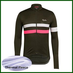 Pro Team RAPHA Maillot De Cyclisme Hommes Polaire Thermique À Manches Longues Chemise De Vélo De Route Route Vélo Tops Uniforme De Sport Vêtements De Course Vêtements De Sport De Plein Air Y21050612