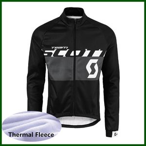 Pro Team SCOTT Maillot De Cyclisme Hommes Hiver Polaire Thermique À Manches Longues Chemise De Vélo De Route Route Vélo Tops Warmer Racing Vêtements Sportswear De Plein Air Y21050641