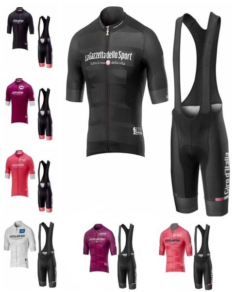 Pro Team Tour de Italie 2019 Men de vélo d'été Set Breathable Racing Bike Sports porte à manches courtes Vêtements de vélo VTT 3044201423