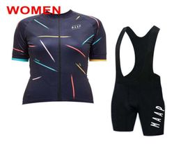 Pro Team dames wielertrui set Hoge kwaliteit zomer Ademende fietsoutfits Outdoor Sportkleding fietsuniform met korte mouwen3358719