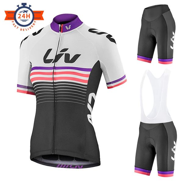 Pro Team Femmes LIV Ensemble de cyclisme Été Femmes VTT Vélo Vêtements de cyclisme Vêtements de vélo Ropa Ciclismo Maillot de cyclisme Ensemble 240116