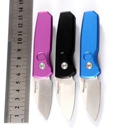 Pro Tech Runt 5 Cuchillo plegable Espacio de color Mango de aleación de aluminio Gama alta Caza al aire libre Supervivencia Camping Rescate Cuchillo para fruta de bolsillo Cuchillo para paquetes EDC 400