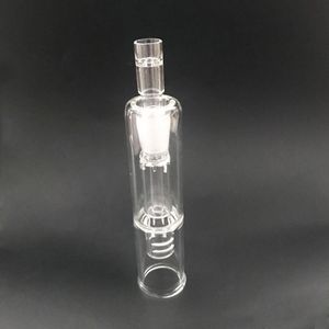 Pro Vertical Vaporizer solo air Embouchure Stem Glass Bubbler avec 14mm Titanium Quartz Nail pour Pipe à eau Concentrate Oil Rigs