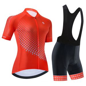 Pro femmes été cyclisme maillot ensemble à manches courtes VTT cyclisme vêtements respirant vtt vélo vêtements porter costume V25