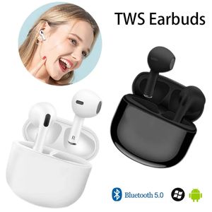 Pro4 mini TWS Draadloze hoofdtelefoon Bluetooth-oortelefoon Touch-oordopjes In-ear Sport Handsfree headset met oplaaddoos voor Xiaomi iPhone Mobiele smartphone