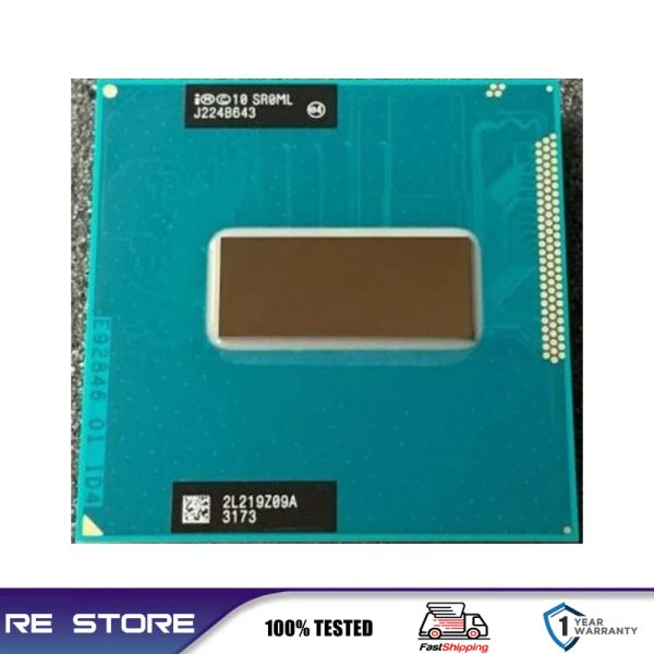 Processeur Core I73720QM I7 3720QM SR0ML 2,6 GHz Utilisé Quadcore HuitThread Ordink CPU Processeur de carnet 6m 45W Socket G2 / RPGA988B