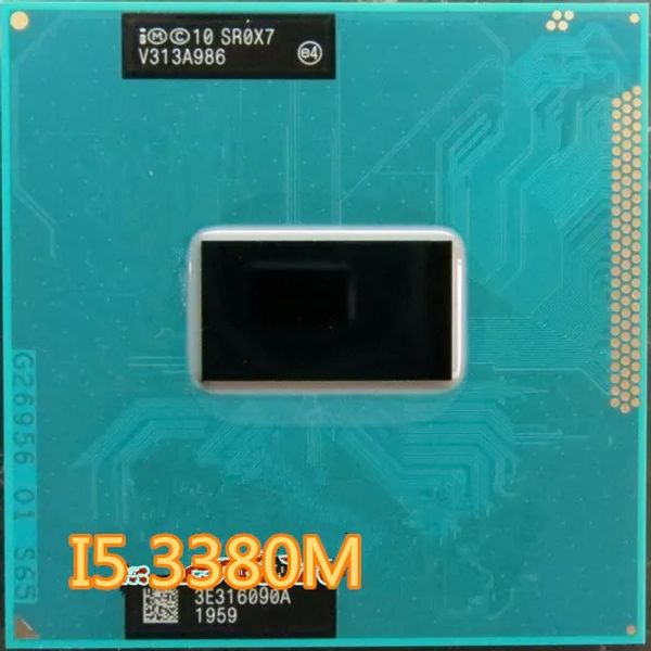 Processeur Intel Core i5 3380M 2,9 GHz 3M Dual Core SR0X7 Processeurs de carnet ordinateur portable CPU PGA 988 PIN SOCKET G2 Processeur I53380M