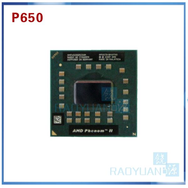 Procesador portátil CPU Procesador AMD Phenom P650 HMP650SGR23GM P650 CPU Dual Core 2.60 GHz 2MB L2 Cache Socket S1 (S1G4) PGA638