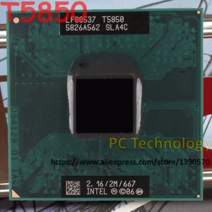 Processeur original Intel Core2 Duo CPU T5850 (2M Cache, 2,16 GHz, 677MHz FSB) Processeur d'ordinateur portable Navire livraison gratuite dans un délai d'un jour