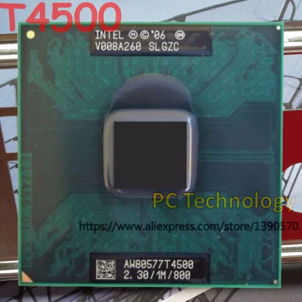 Processeur Intel Pentium CPU T4500 (cache 1m, 2,30 GHz, 800 MHz FSB) 35W PGA478 Processeur d'ordinateur portable