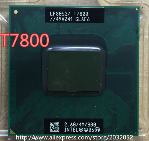 Procesador Original Lntel CPU Laptop Core 2 Duo T7800 T7800 CPU 4M Socket 479 Cache/2.6Ghz/800/Dualcore (que trabaja 100% de envío gratis)