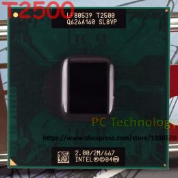 Processeur Original T2500 Intel Core2 Duo CPU T2500 (2M Cache, 2,0 GHz, 677MHz FSB) Processeur d'ordinateur portable pour 945 Chipset Livraison gratuite