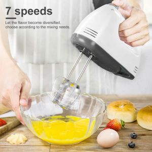 Processeurs 100 w Wireless Hand Mixer Baking Cake Crème Whipper 7 Vitesses Kitchen Hand Blender Mand Mand Agitrer pour la cuisine