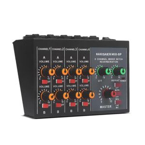 Procesadores Mezclador de audio ABS Portable Digital 8 canales Estereo Mezclamiento Consola Reverb Efecto Adaptador de transmisión en vivo