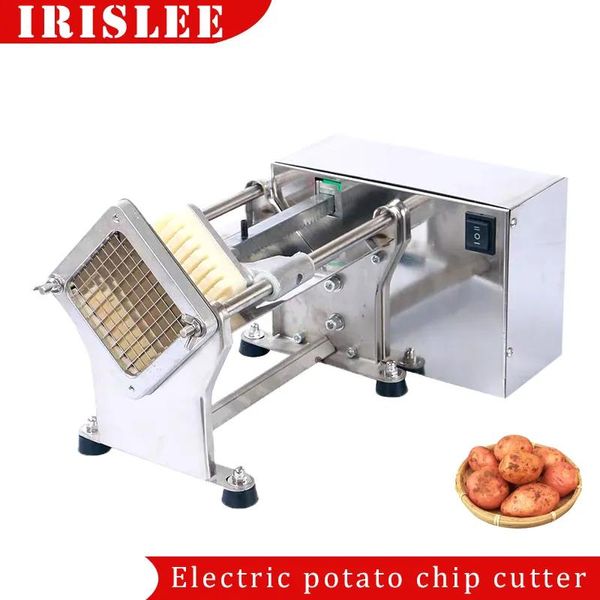 Коммерческий электрический резак для картофеля фри из нержавеющей стали, картофельные чипсы, машина для резки лука и огурцов, электрический овощерезка