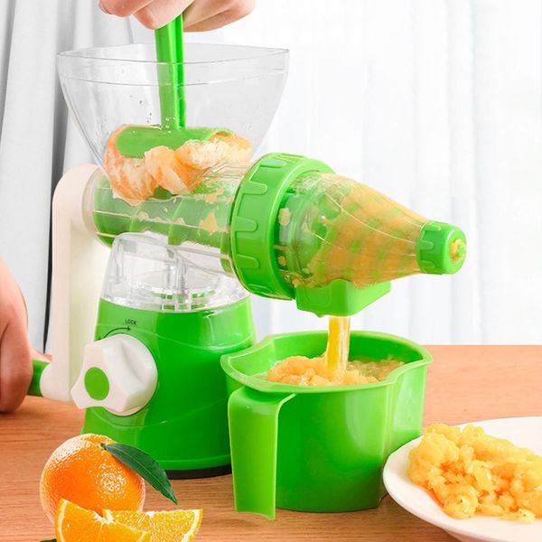 Procesadores multifunción portátil DIY exprimidor manual manzana fresca naranja exprimidor de hierba de trigo máquina salud herramientas de cocina extractor de jus