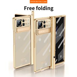 Processeurs Touch Pen pour Xiaomi Mix Pliant 2 Couvre de placage transparent du boîtier pour Xiaomi Mix Fold 2 Hinge Case avec styl