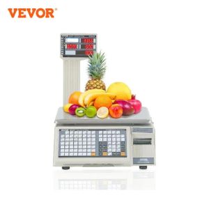 Processeurs Vevor Electronic Prix Computing Scale 66 lb Digital Deli Poids Scales LCD LED Digital Produce Counting Poids pour la vente au détail