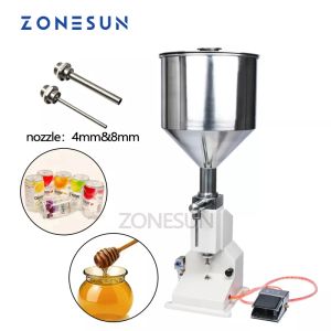 Processeurs Zonesun A02 Pneumatique Pâte de plante Requide Machine de remplissage en acier inoxydable Food Crème de remplissage Capacité de machines de remplissage 10 kg