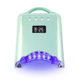 Producto 2023 Suministro de uñas Love esta máquina de secador inalámbrico de diamante brillante Portable 78W UV LED 240401