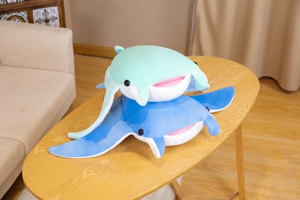 Produit 70/90 cm Dessin Animé Poisson Manta Ray Jouets En Peluche Diable Ray Rajiformes Coussins Décoration Canapé Coussin Cadeaux pour Enfants 231220