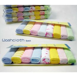 Produit 8pcs Baby Charck-Washics Set, Soft Absorbants Organic Cotton Washiable Saliva Tail Face Linges, Nou Neutre-Norn Baignage Couleur aléatoire Couleur aléatoire