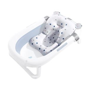 Produit Baby Bath Seat Security Bathtub chaise de support Mat Mesh lavable Breatchable Soft Comfort Toddler Cushion Pad with Straps Star