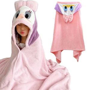 Produit bébé peignoir en flanelle caricot animé girl fille ultrasoft Hooded Spa Velvet Robe Bath Towel Baby Shower Gift