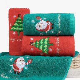 Product Grote kersthanddoeken voor badkamer, katoenen kerstkeuken handdoeken, decoratieve borduurwerkvakantie handdoeken voor kinderen