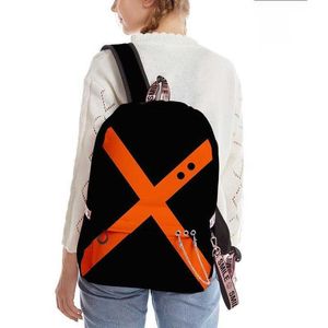 Product My Hero College rugzak met 3D-kleurendruk Fashion Belt Chain Bag 230715