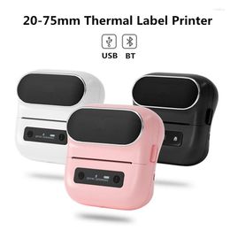 Precio del producto Código de barras Etiqueta de código QR Ancho 20-75 mm Portátil USB Bluetooth APP Mini impresora de etiquetas térmica inteligente