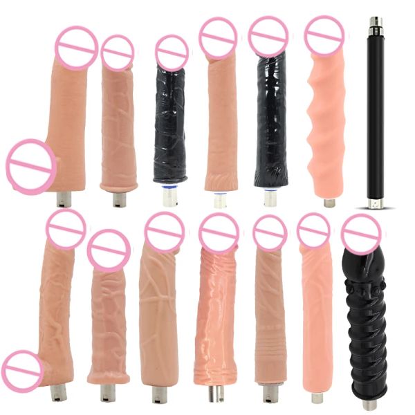 Produits 11 types Attachements de machines de sexe traditionnelles 3xlr Dildos réalistes Accessoires Love Machine Sex Products For Women Men