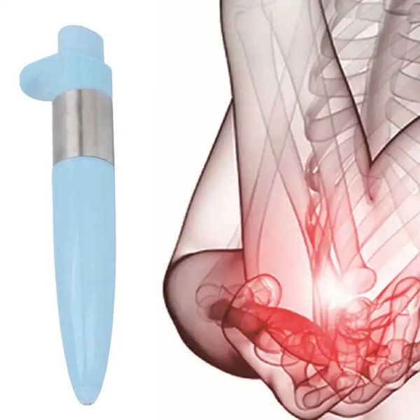 1 Uds. Pluma electrónica de analgesia por pulso alivio del dolor corporal aguja de acupuntura pluma punto fisioterapia herramientas de masaje relajación cuidado de la salud