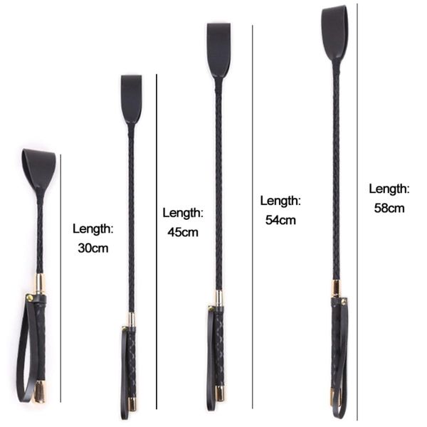 Produits 3060cm Black Pu Leather Spanking Paddle Long Whip Flirting Slave BDSM FLOGGER SEX TOYS POUR FEMME G SPOT SEXIT