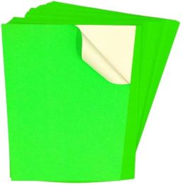 Produits A4 50Sheets Papier d'autocollant de couleur néon vive imprimable Feuille complète vierge adhésive mate pour imprimante à jet d'encre / laser