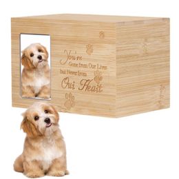 Produits Urnes en bambou pour animaux de compagnie, chiens, chats, oiseaux, souris, cendres de crémation, cercueil à souvenirs, columbarium, mémorial pour animaux, crémation funéraire, naturel